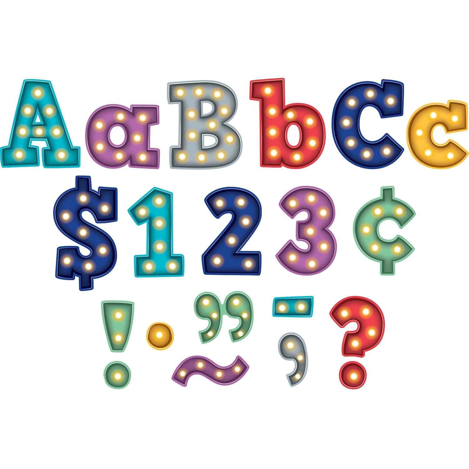 Bold Multicolor Coated Classroom Letter Pack, 4"