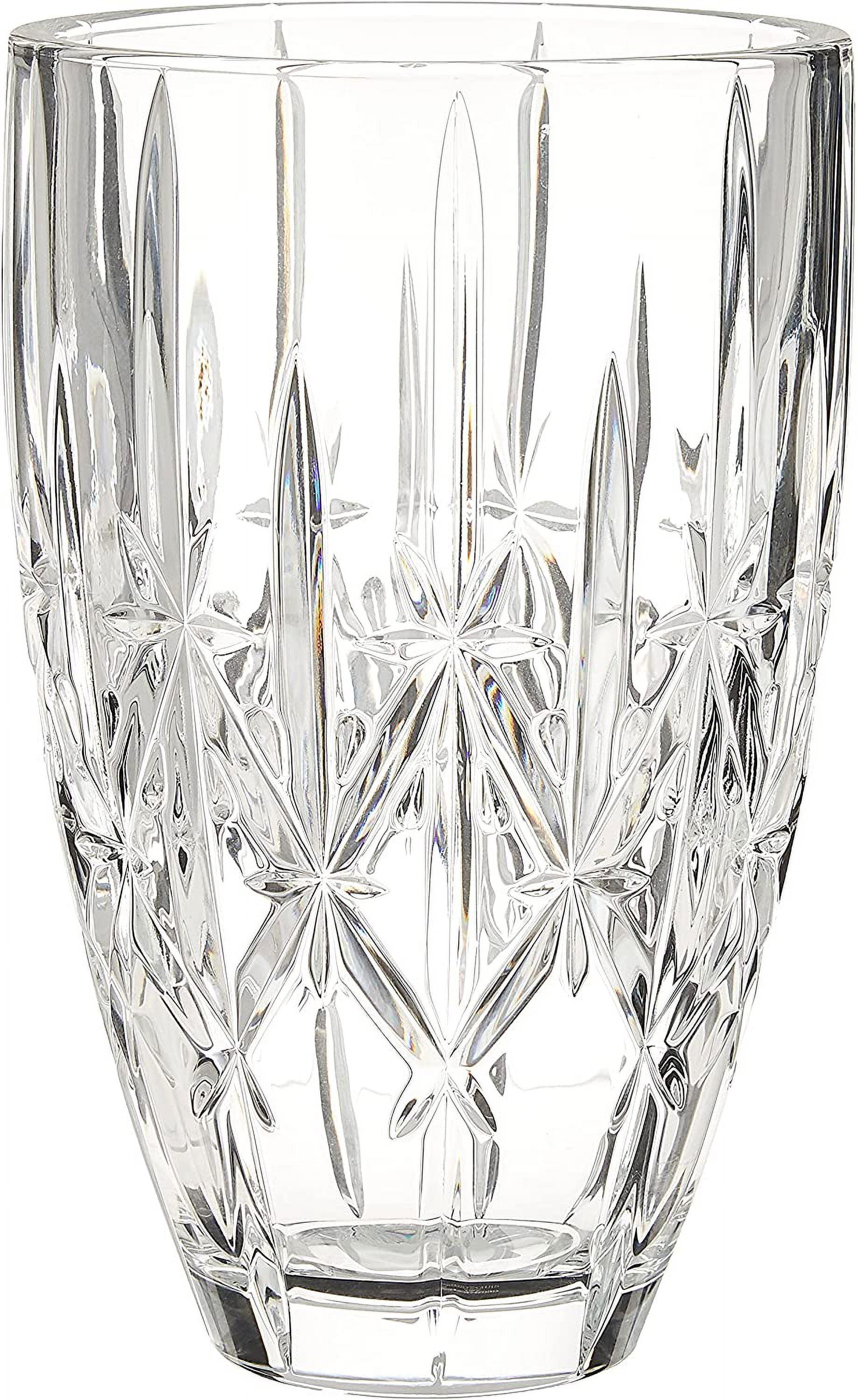 Marquis by Waterford Sparkle Crystalline Vase 9 Inches, Clear, Crystal