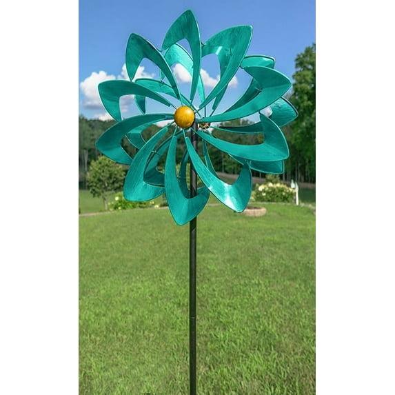 Marshall Kinetic Festival Wind Spinner, Turquoise, 94"H