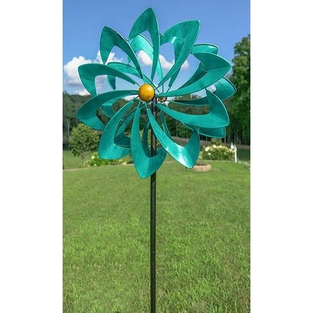 Marshall Kinetic Festival Wind Spinner, Turquoise, 94"H