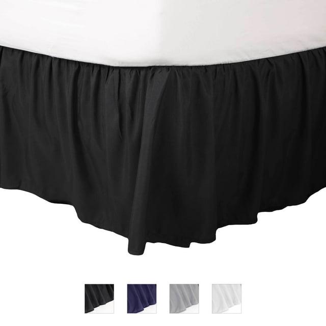 Martex Martex Ruffled Bed Skirt Easy Fit Lightweight 100% Microfiber Dust Ruffle Hotel Quality With 16 inch Tailored Drop