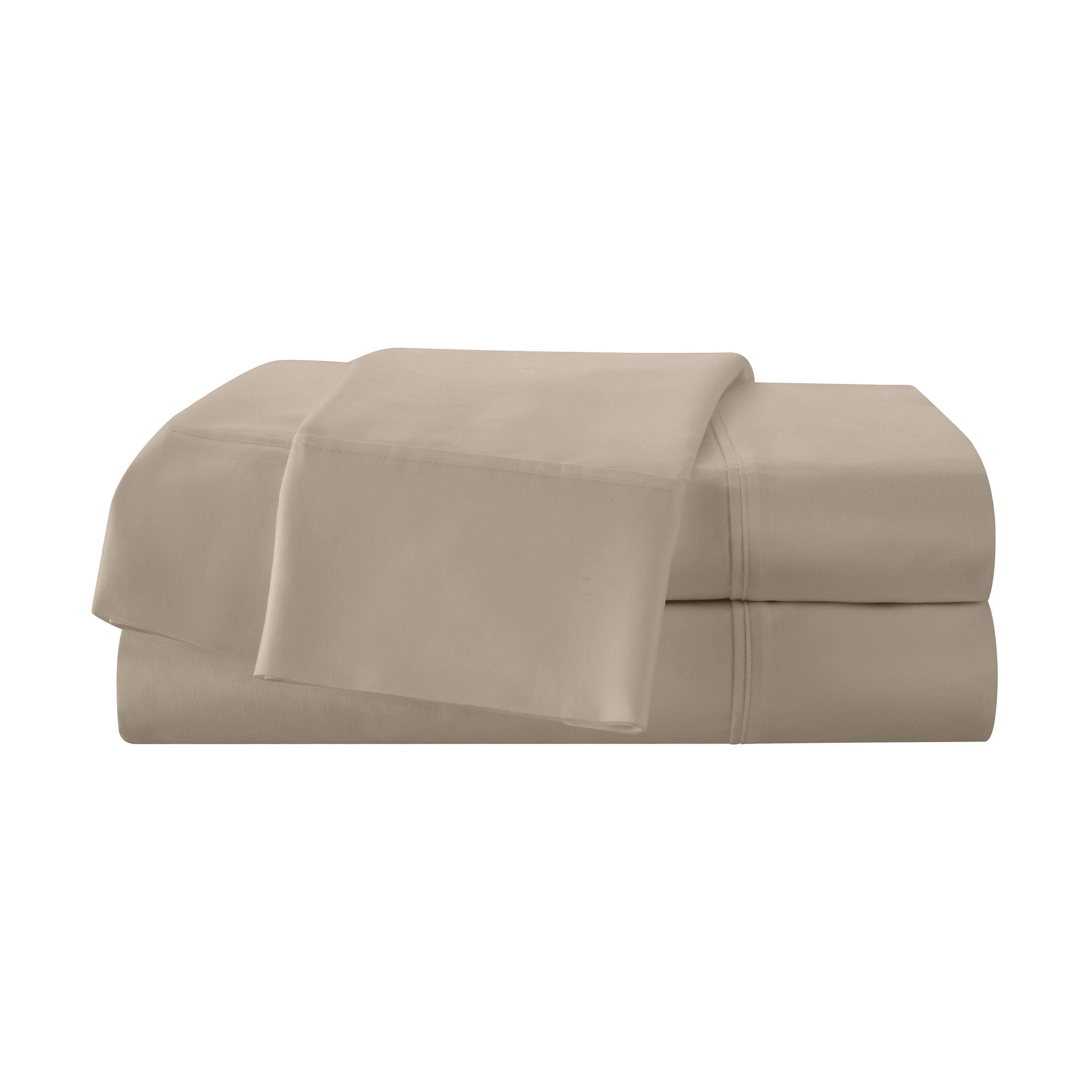 Martex 400TC 4-Pc. Full Sheet Set - 100% Cotton Sateen, Deep Pocket, Silky Soft, Tan