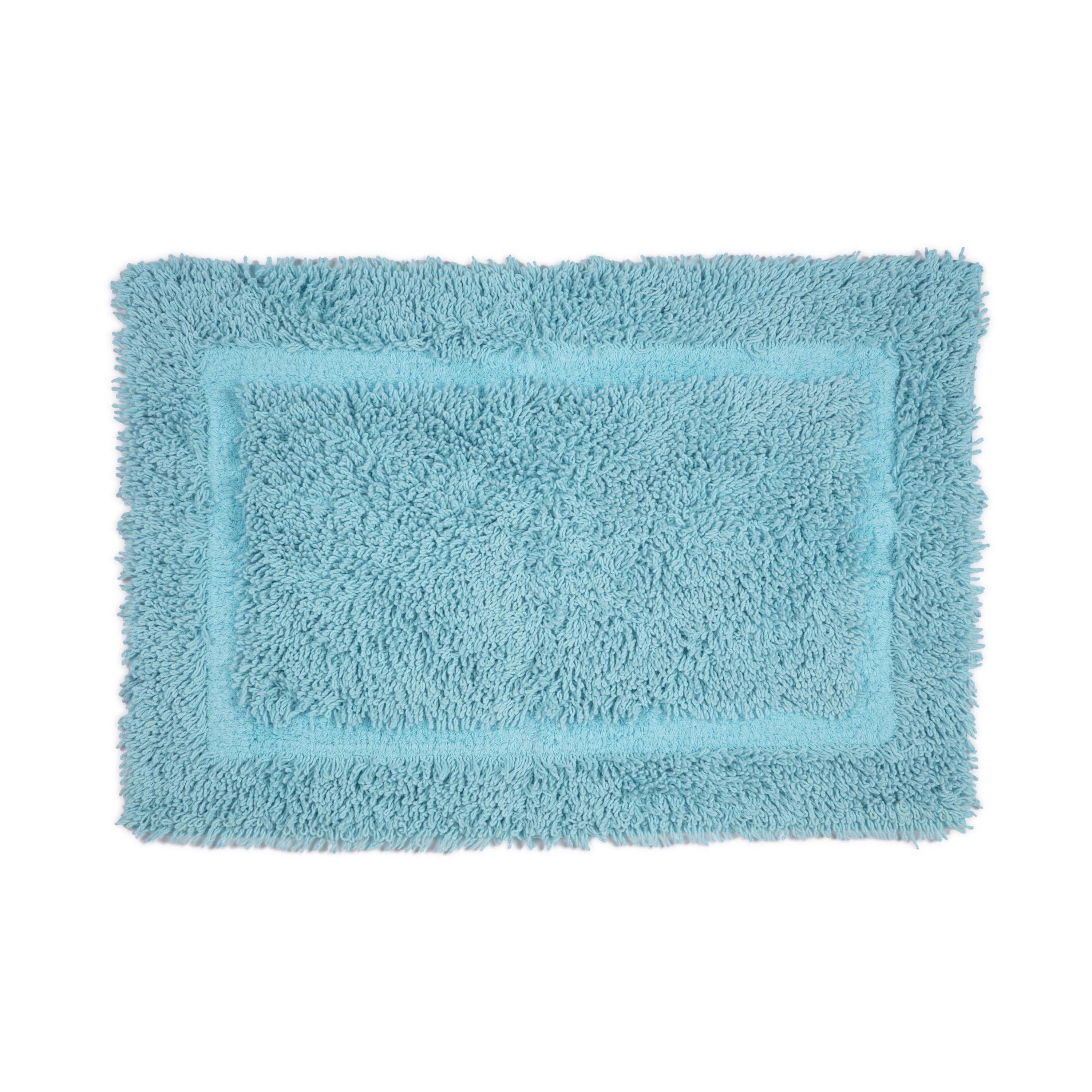 Island Blue 20" x 30" Ringspun Cotton Bath Rug