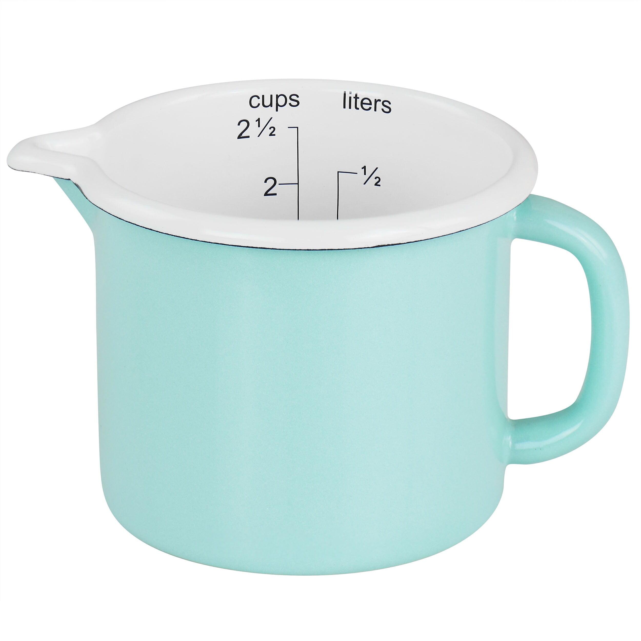 Aqua Enamel on Steel 2.5 Cup Measuring Cup