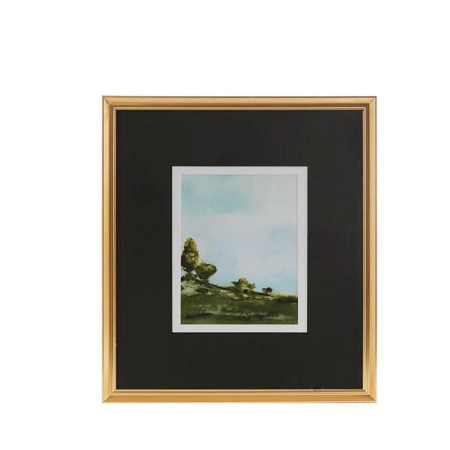 Martha Stewart Across The Plains 1 Framed Glass and Double Matted Abstract Landscape Wall Art