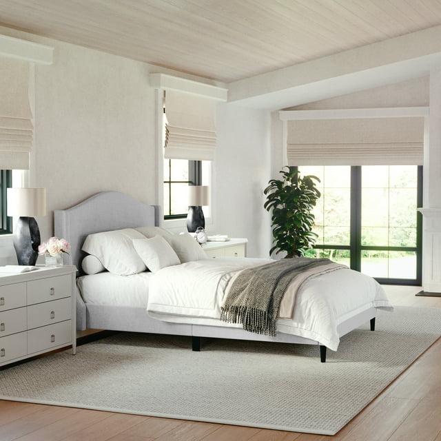 Martha Stewart Martha Stewart Amelia Upholstered Platform Bed With Curved Headboard