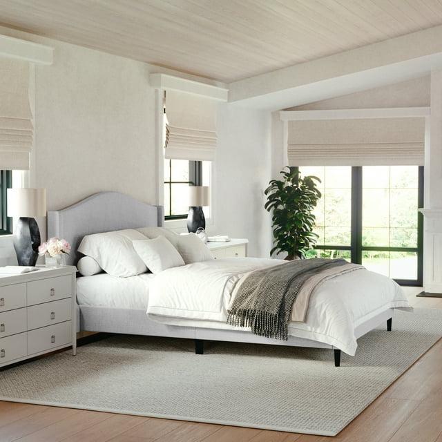 Martha Stewart Martha Stewart Amelia Upholstered Platform Bed With Curved Headboard