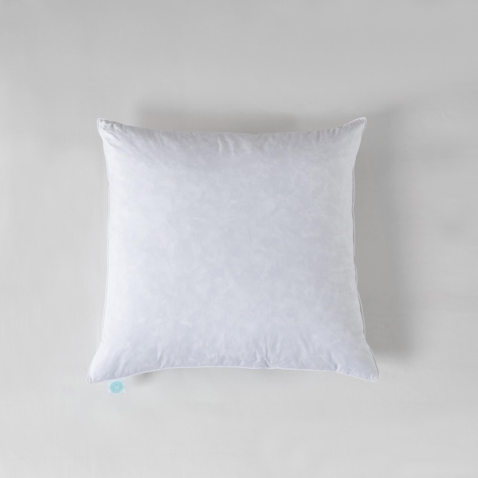 20x20'' White Cotton Feather Fill Decorative Pillow Set