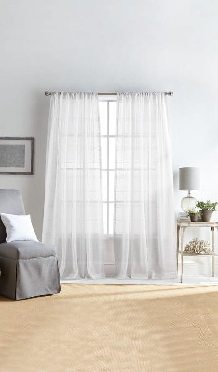 Delicate Striped Rod Pocket Curtain Panels