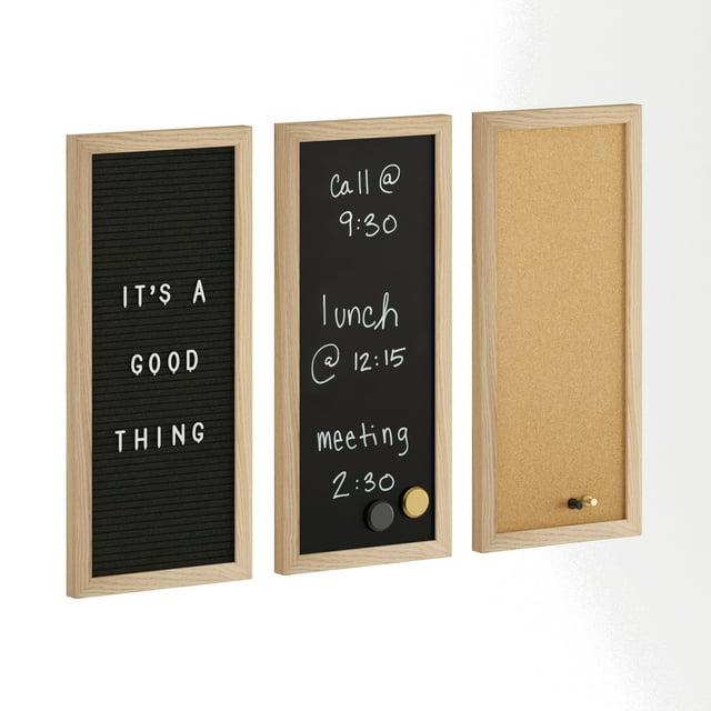 Martha Stewart Thomas Martha Stewart Cork Board, Chalk Board, Letter Board Set with Included Push Pins, Magnets, Liquid Chalk