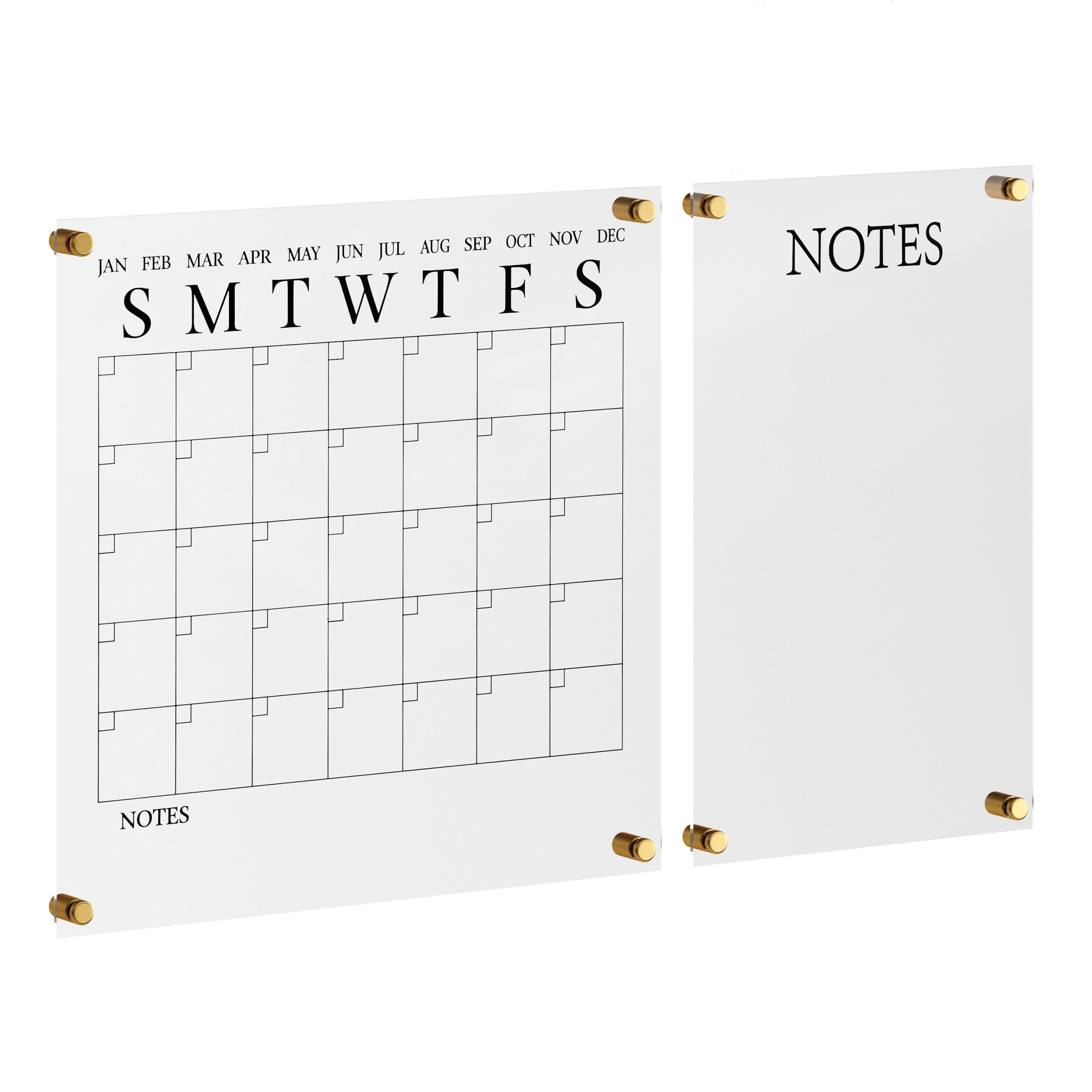 Thomas Martha Stewart Acrylic Wall Calendar and Notes Board with Marker and Mounting Hardware