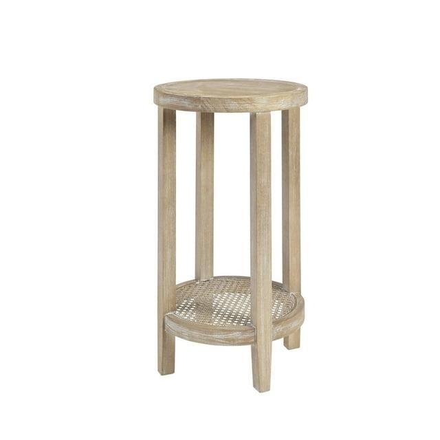 Martha Stewart Martha Stewart Harley  Round End Table with Cane Detail