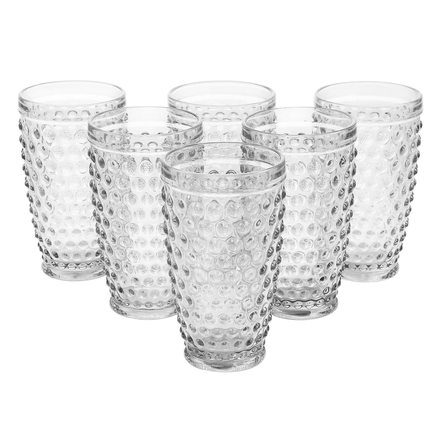 Clear Hobnail Glass 14.3 oz Round Tumbler Set of 6