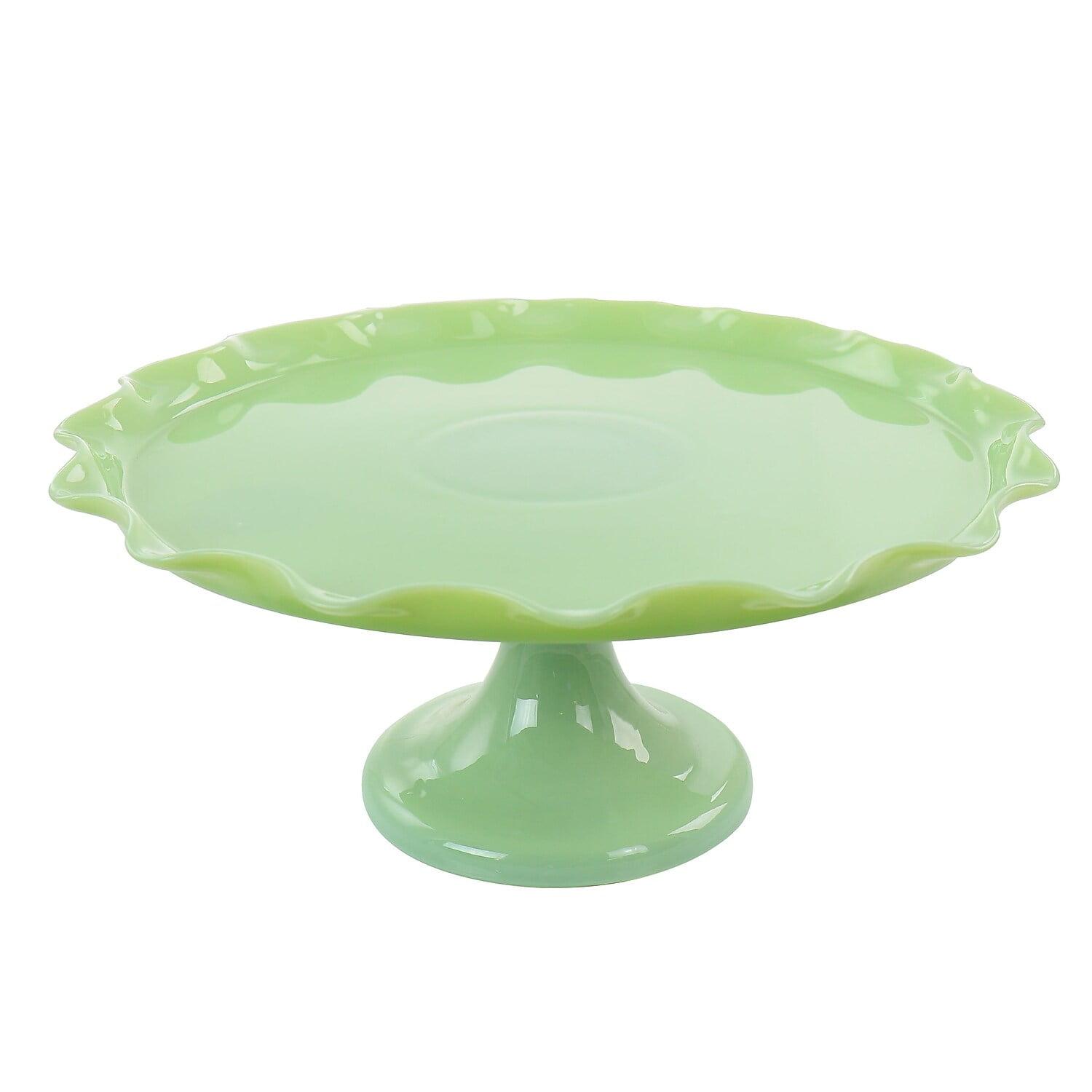 Jadeite Glass Cake Stand