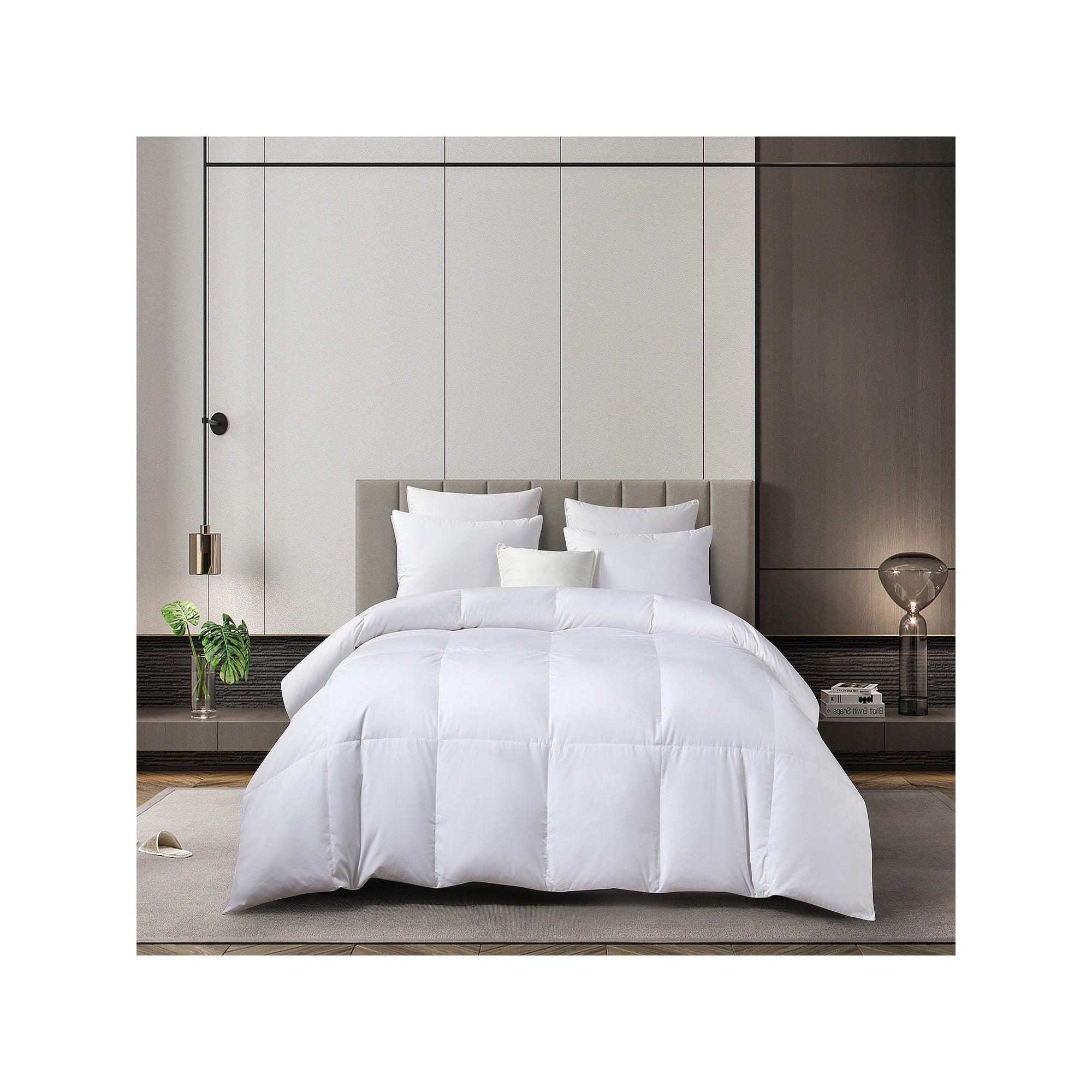 Full White Cotton Sateen Light Weight Down Comforter