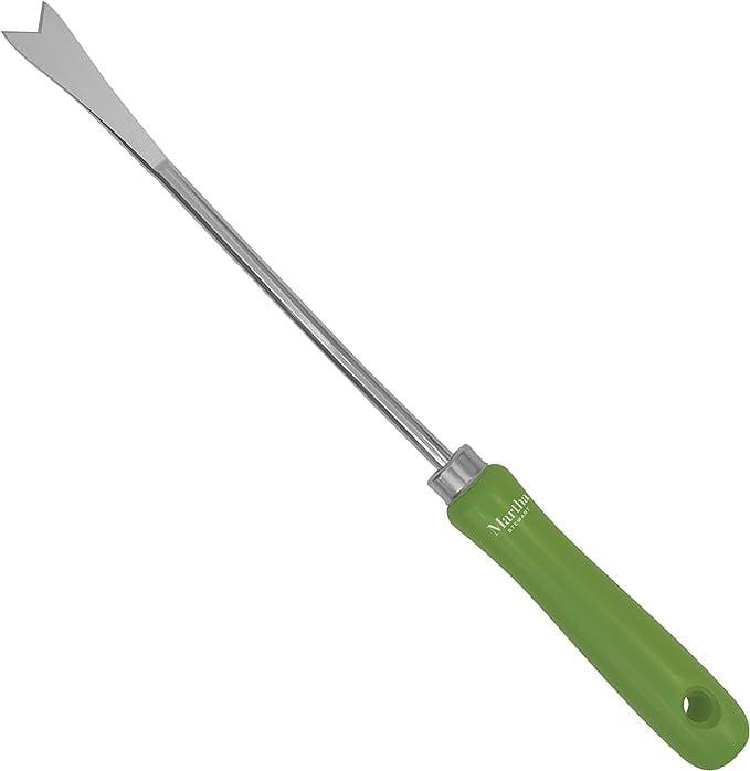 Green Hardwood Handle Steel Mini Weeder, 13.5 in