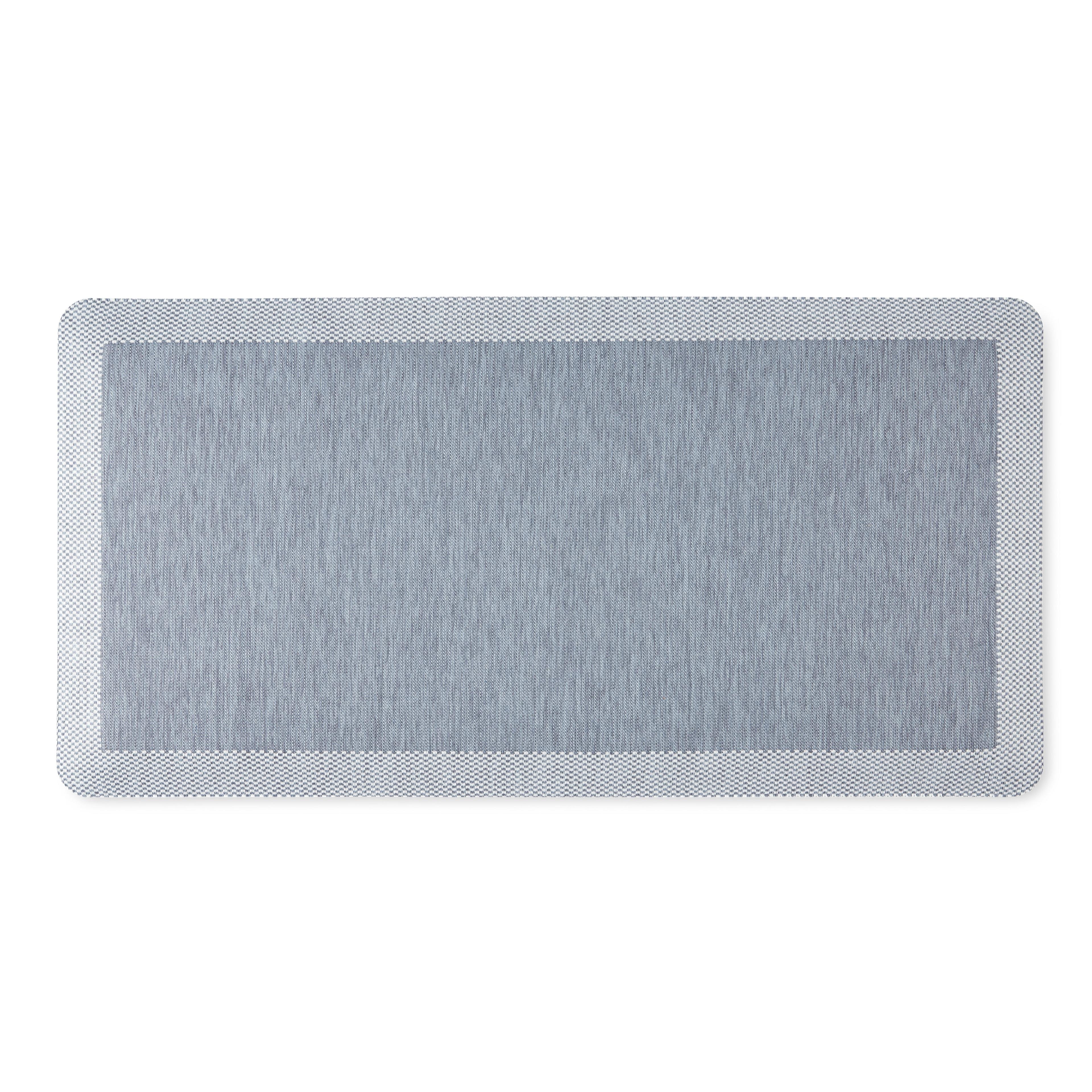 Martha Stewart Mira Modern Heathered Anti-Fatigue Air-Infused Kitchen Mat, Blue, 19.6"x39"