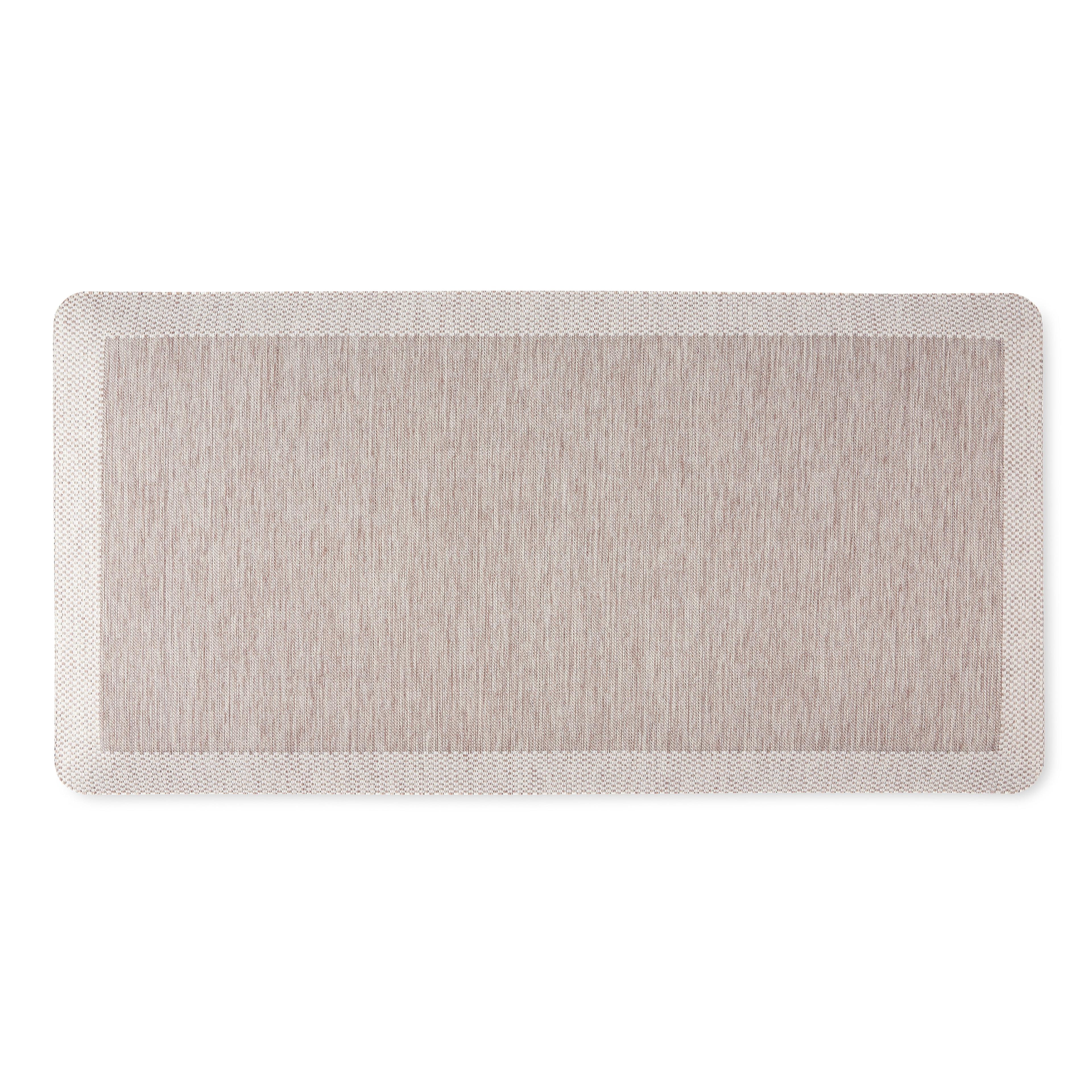MARTHA STEWART Mira Modern Heathered Anti-Fatigue Air-Infused Kitchen Mat, Coffee Brown, 19.6"x39"