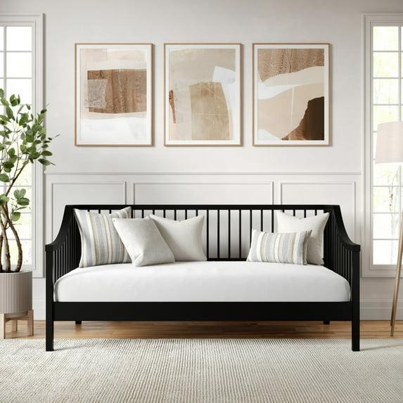 Martha Stewart Martha Stewart Neely Wooden Platform Daybed With Spindles And Wood Slat Foundation