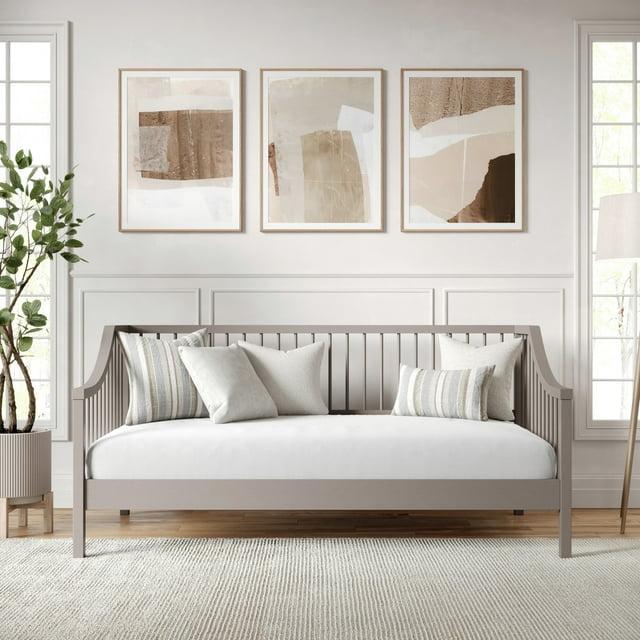 Martha Stewart Martha Stewart Neely Wooden Platform Daybed With Spindles And Wood Slat Foundation