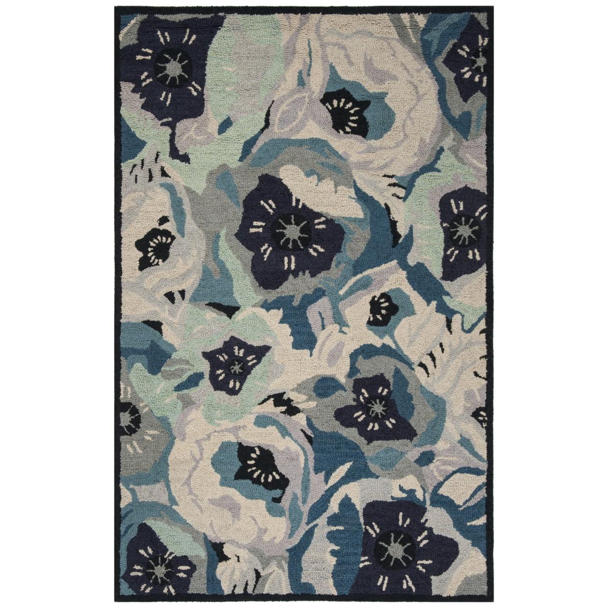 Hand Tufted Wool Floral Rug