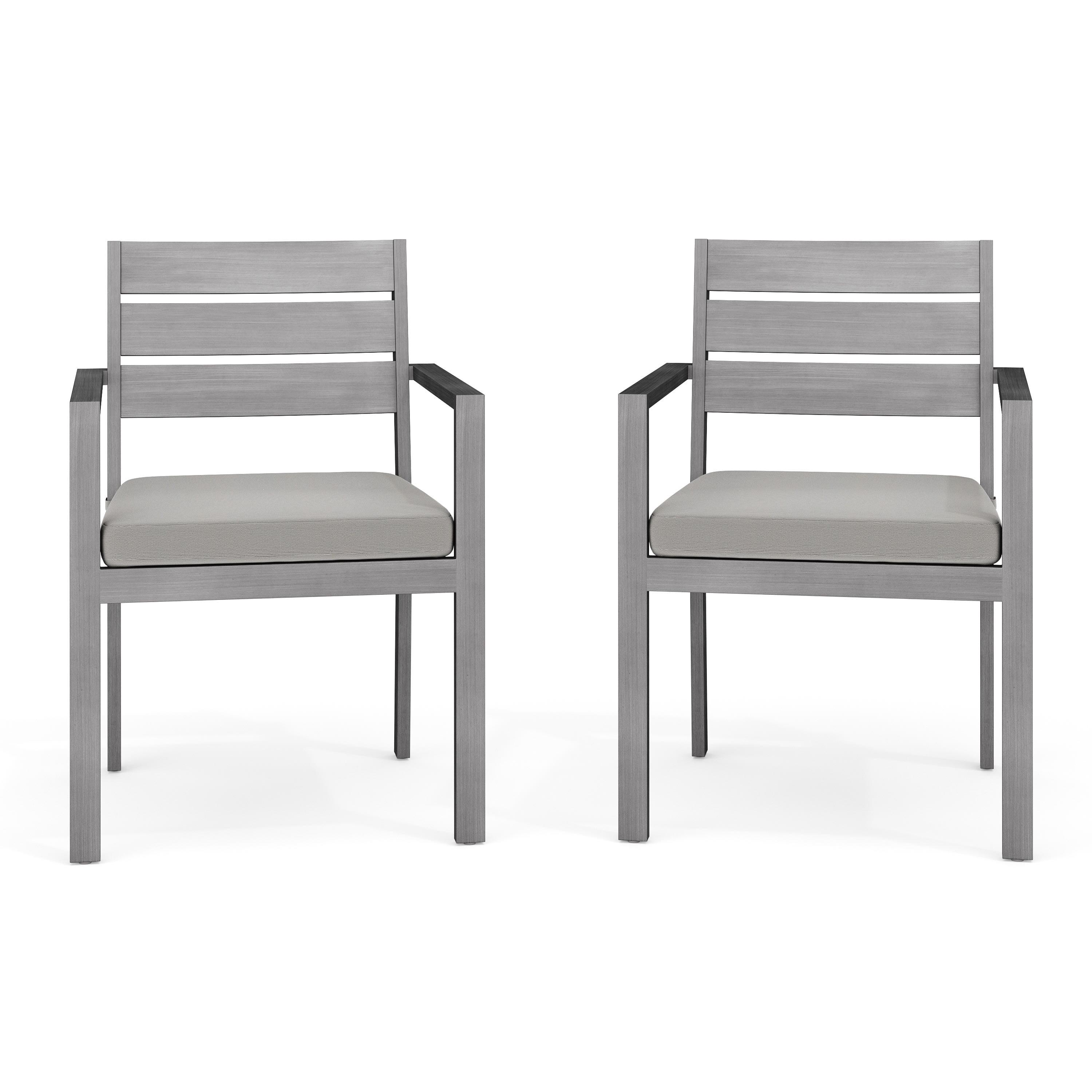 Martha Stewart Martha Stewart Bedford All-Weather Stacking Patio Dining Armchairs With Seat Cushions (Set of 2)