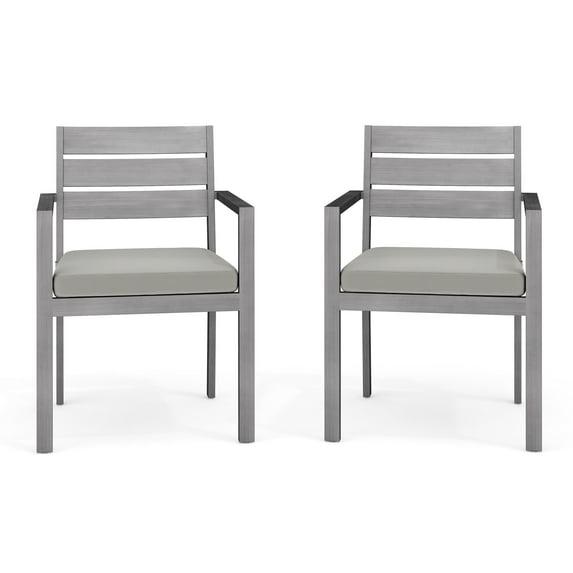 Martha Stewart Martha Stewart Bedford All-Weather Stacking Patio Dining Armchairs With Seat Cushions (Set of 2)