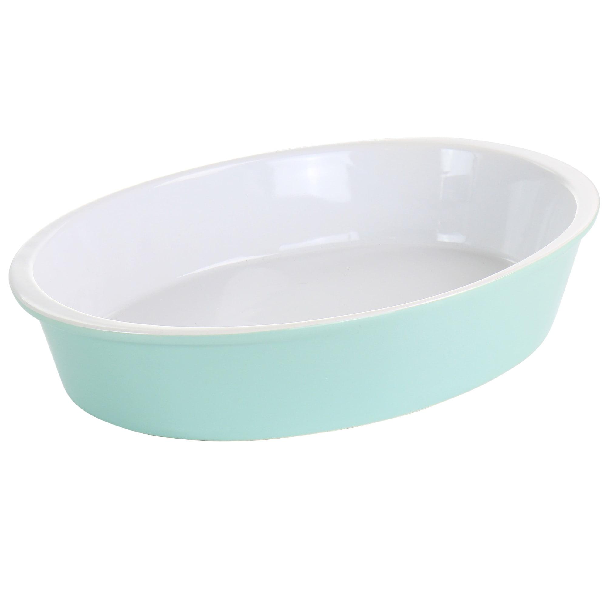 Mint Green 3.5 Qt. Stoneware Oval Baker Dish