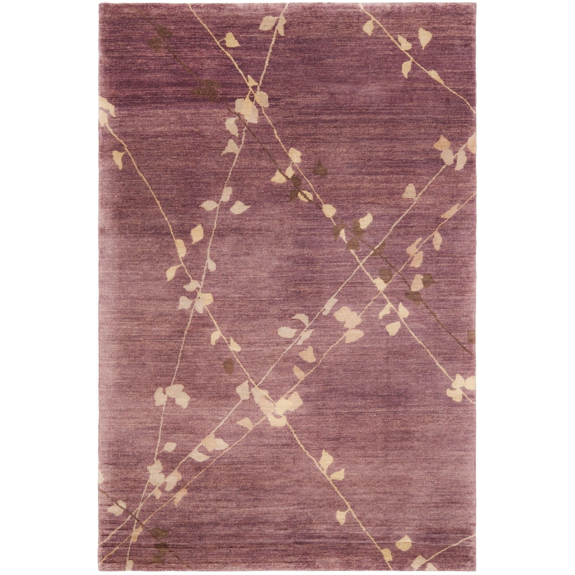 Martha Stewart 100% Wool Pile Floral Rug