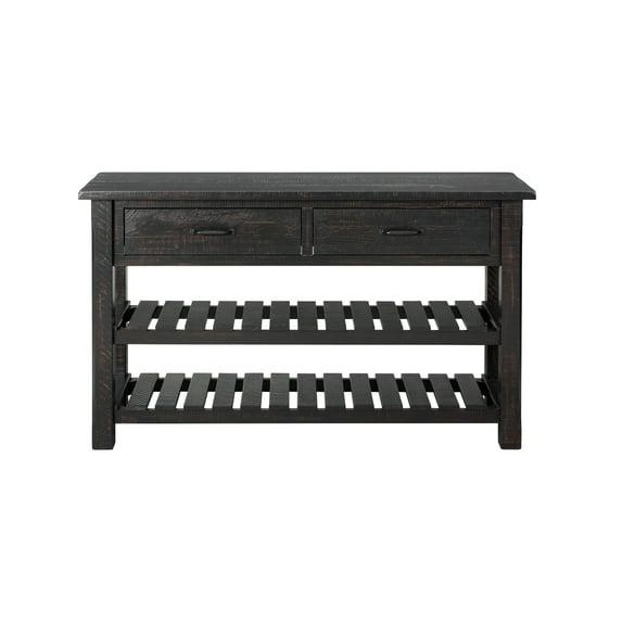 Martin Svensson Barn Door Solid Wood Sofa Console Table Antique Black