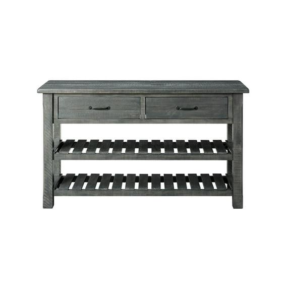 Martin Svensson Barn Door Solid Wood Sofa Console Table Gray