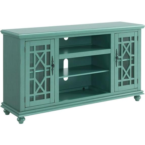 Martin Svensson Home Elegant 2 Door Antique Teal 63" TV Stand