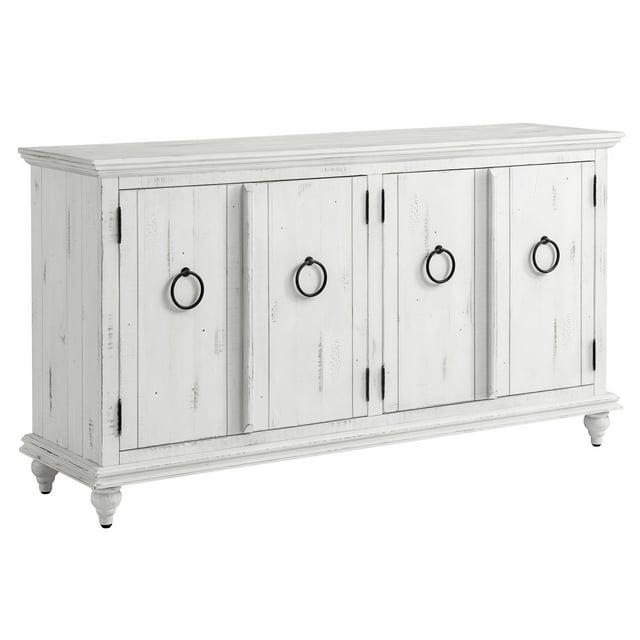 Martin Svensson Home Garden District Rustic White Solid Wood 65" TV Stand