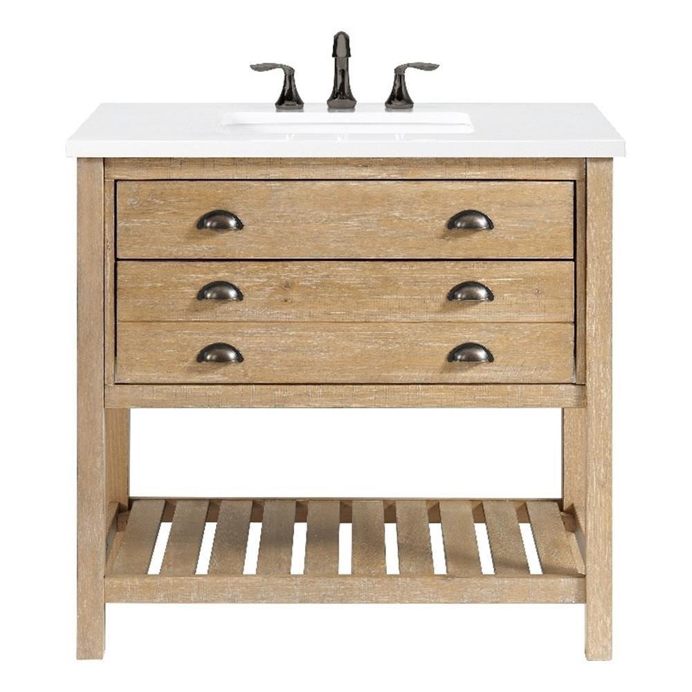 Martin Svensson Home Monterey 37" Wood Single Bathroom Vanity Driftwood