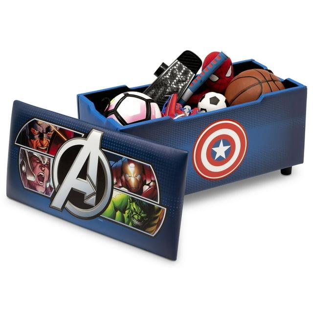 Delta Children Marvel Avengers Faux Leather Upholstered Storage Bench