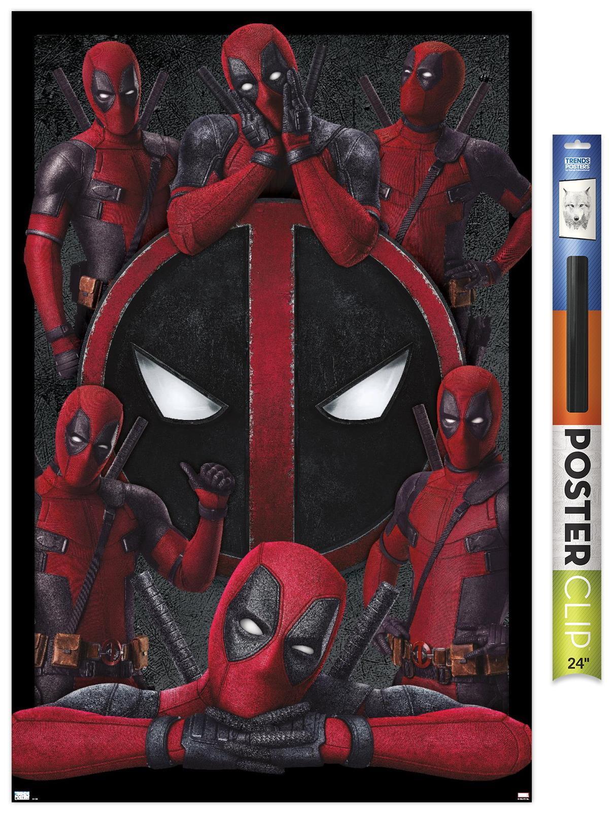 Marvel Deadpool Legacy Multicolor Collage Wall Poster with Clip