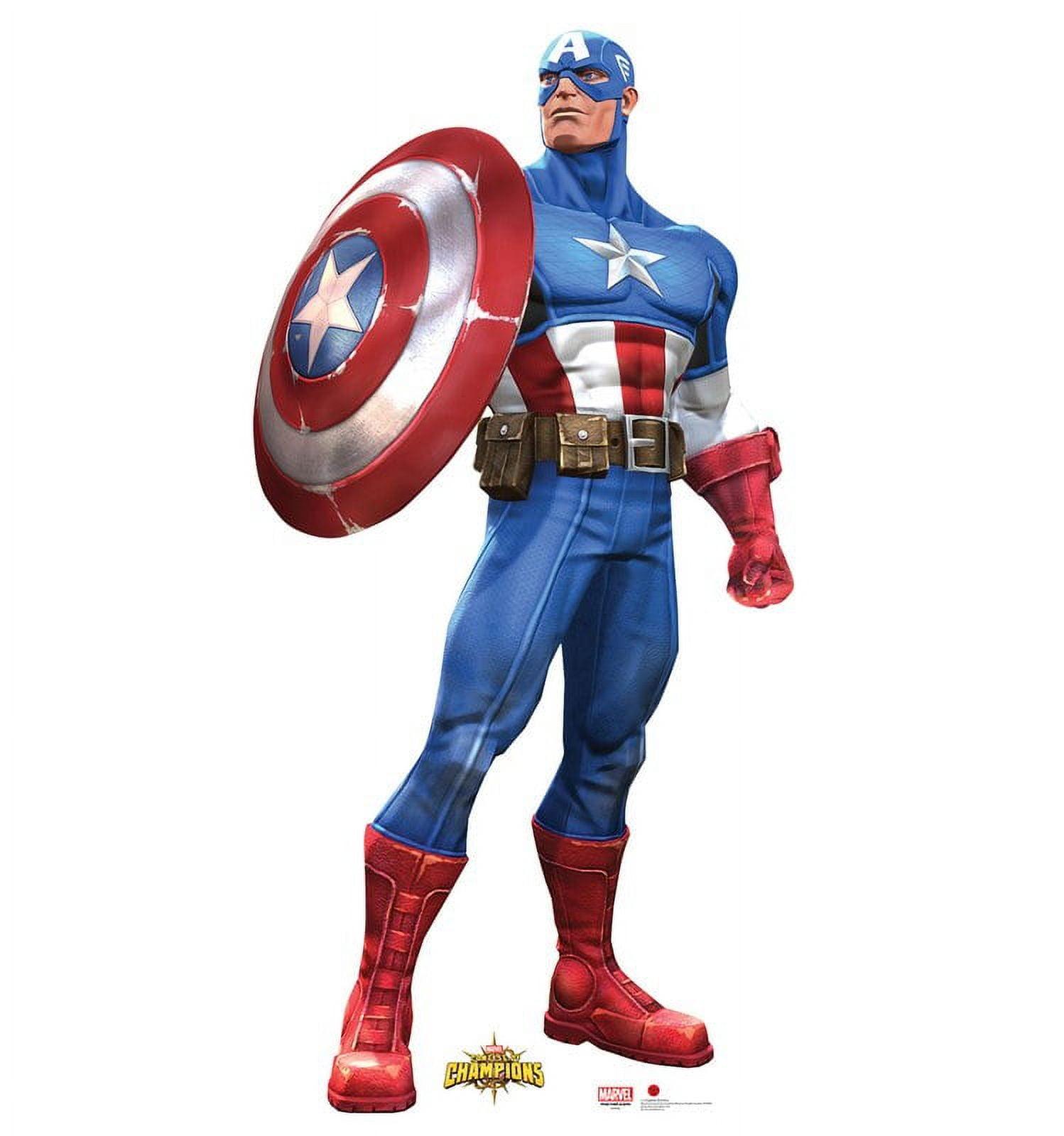 74 x 37 Inch Captain America Cardboard Standup Decor