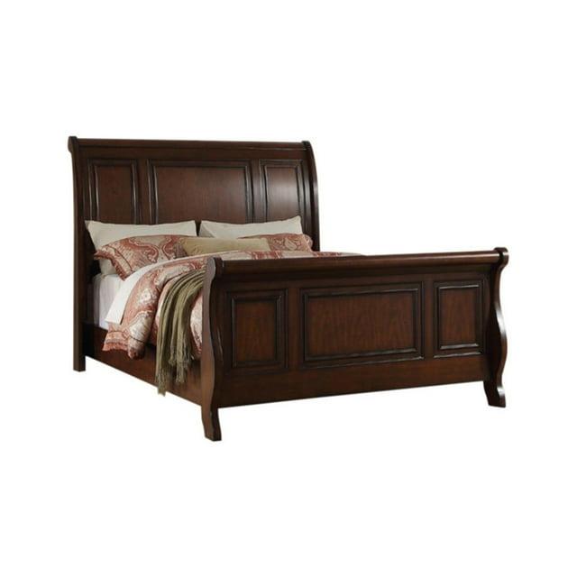 Marvelous Wooden C.King Bed, Antique Cherry Finish