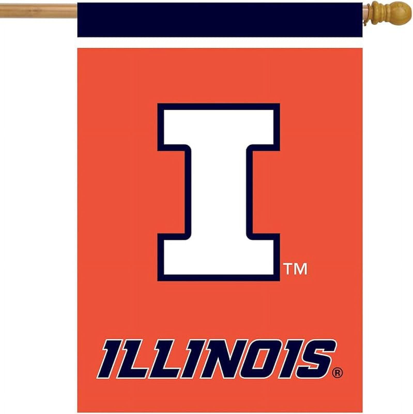 Illinois Fighting Illini Patriotic Polyester House Flag