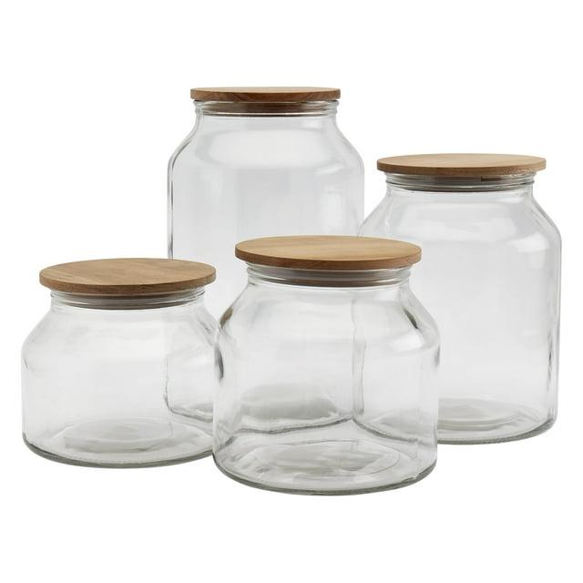Mason Craft & More Vintage Storage Jars Glass Canister - Set of 4 (Set of 4)