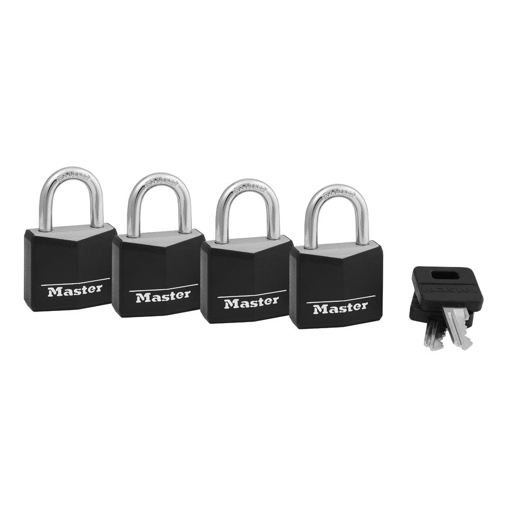 Master Lock Covered Aluminum 30 mm (1-3/16 in) Padlock with Key, 16mm (5/8 in) shackle