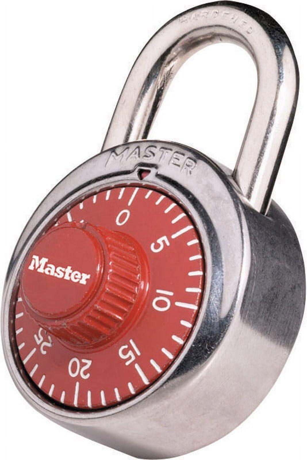 Master Lock Red Stainless Steel 3-Dial Combination Padlock