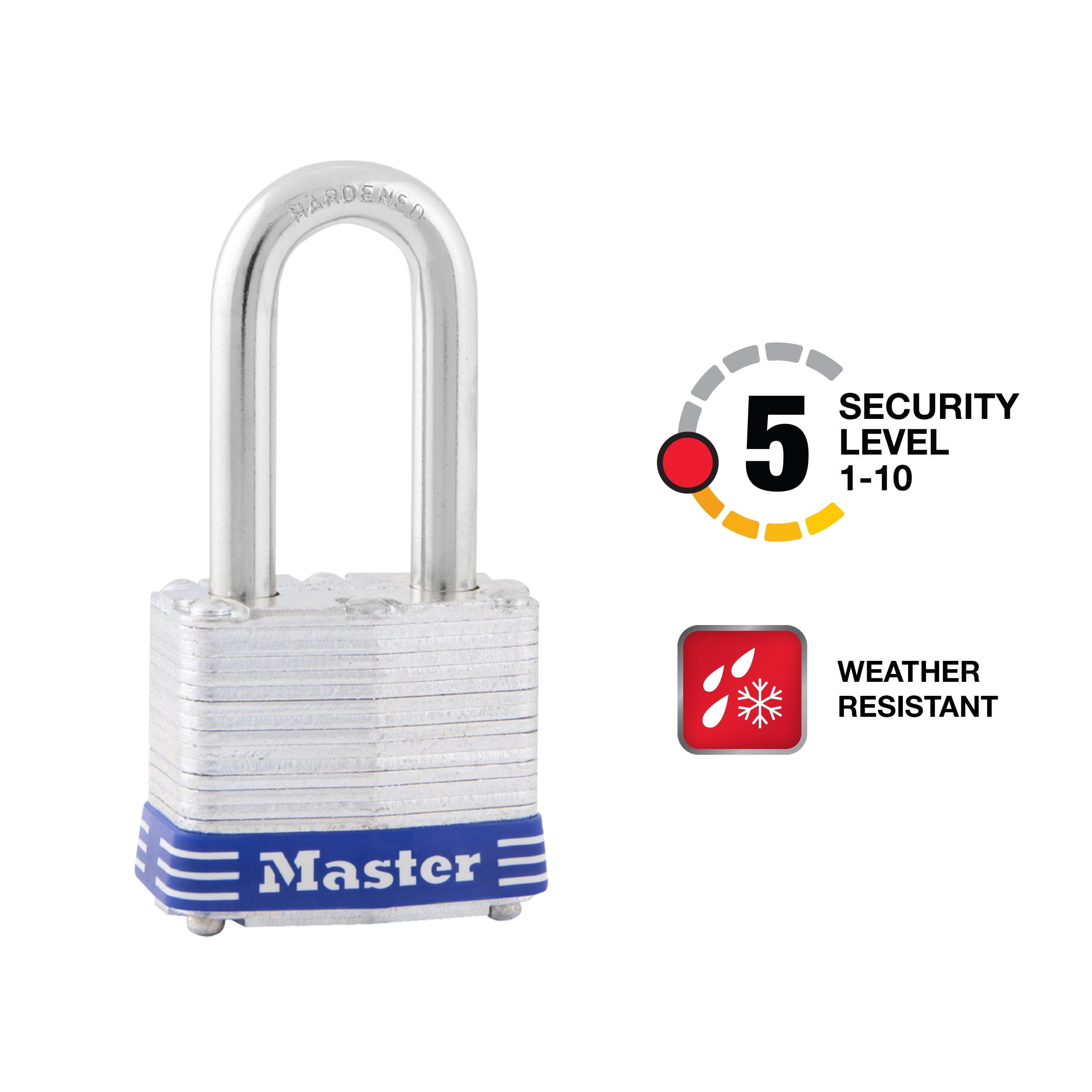 Master Lock Laminated Steel 1.5" Shackle Key Padlock