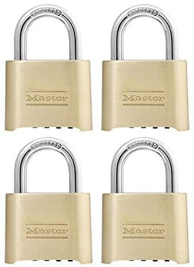 Master Lock Padlock, Set Your Own Combination Lock, 2 in. Wide, 175D Pack of 4