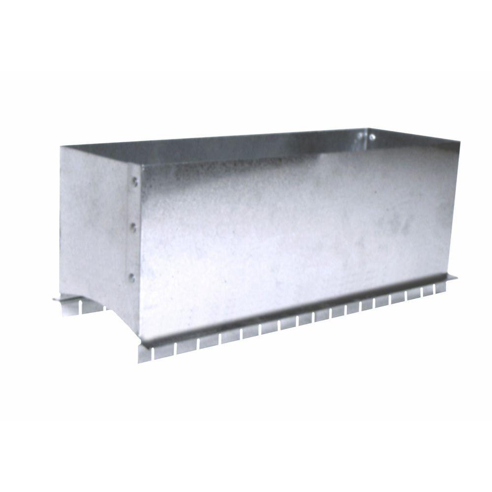 Universal 10 in. x 4 in. Galvanized Steel Register Box Saddle