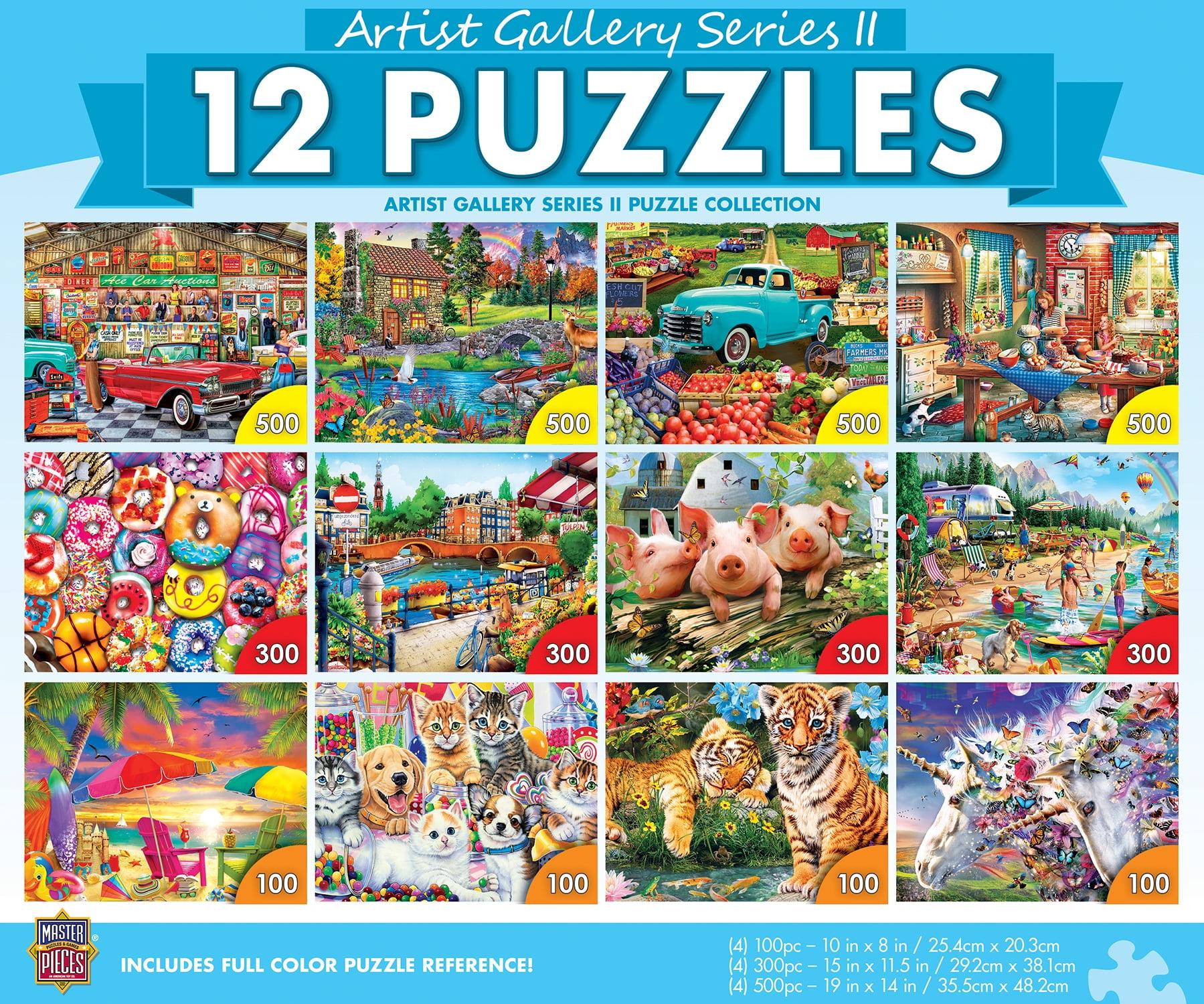 MasterPieces 12 Pack Jigsaw Puzzles - Artist Gallery 12-Pack Bundle