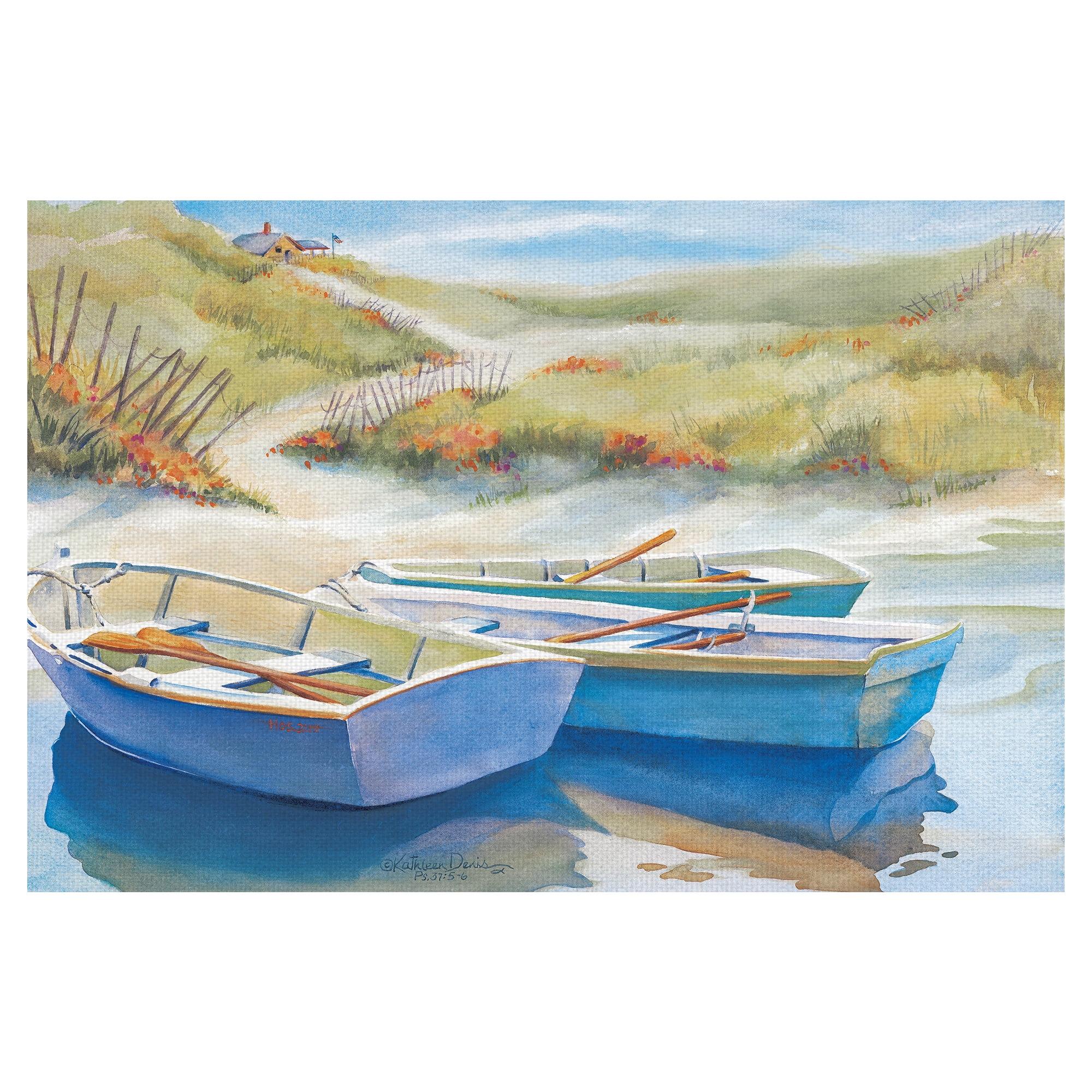 Summer Day Beach Sail Coastal Canvas Art for Kids 24" x 36"