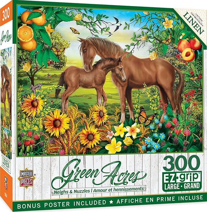 MasterPieces Inc Neighs & Nuzzles 300 Piece Large EZ Grip Jigsaw Puzzle
