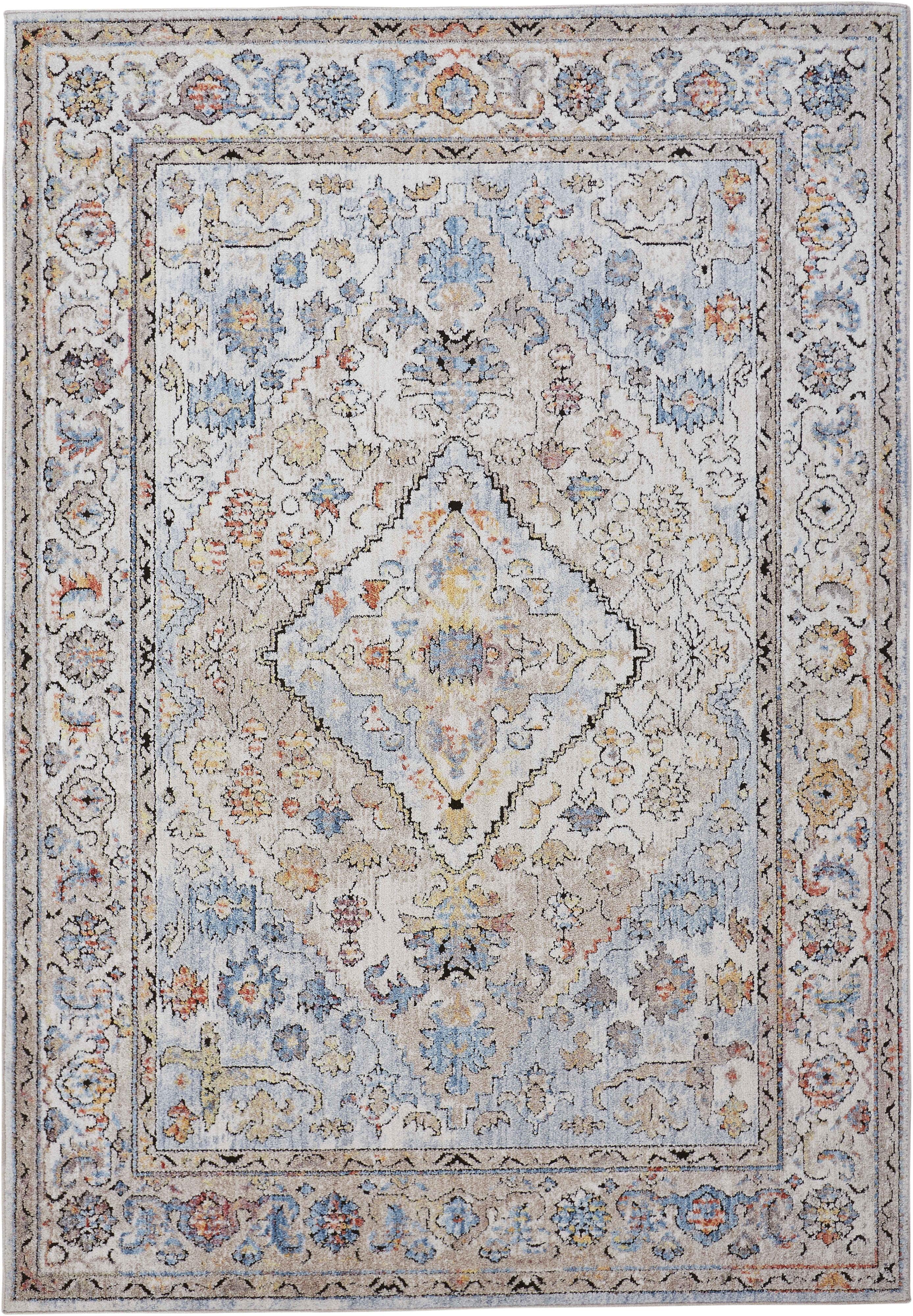 Bohemian Luxe Multicolor Synthetic Area Rug, 6' x 9'