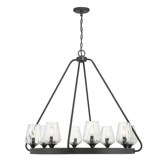 Savoy House Carlton 8 - Light Chandelier in  Matte Black